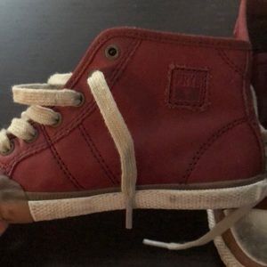 Frye kids distressed leather high tops size 10